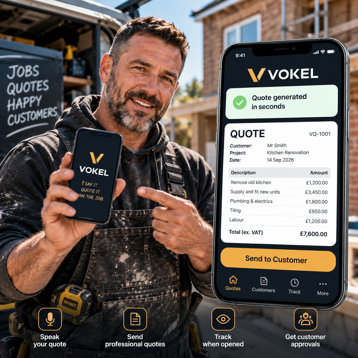 VOKEL app interface